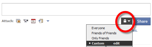 Click the the lock icon on its left hand side of the 'Share' button